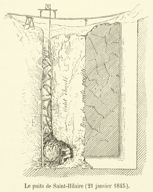 Saint-Hilaire kútja, 1845. január 21. (metszet) alkotó: French School