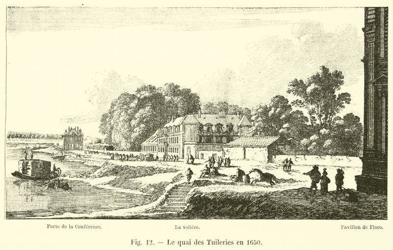 A Quai des Tuileries 1650-ben alkotó: French School