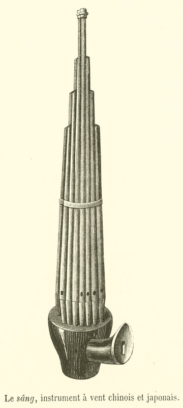 Vér, kínai és japán fúvós hangszer (metszet) alkotó: French School