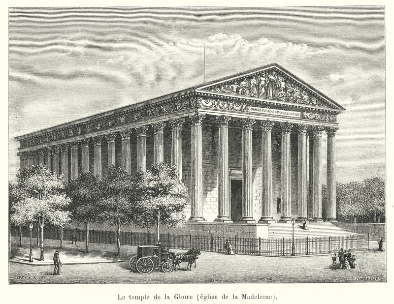 A dicsőség temploma, a Madeleine templom alkotó: French School