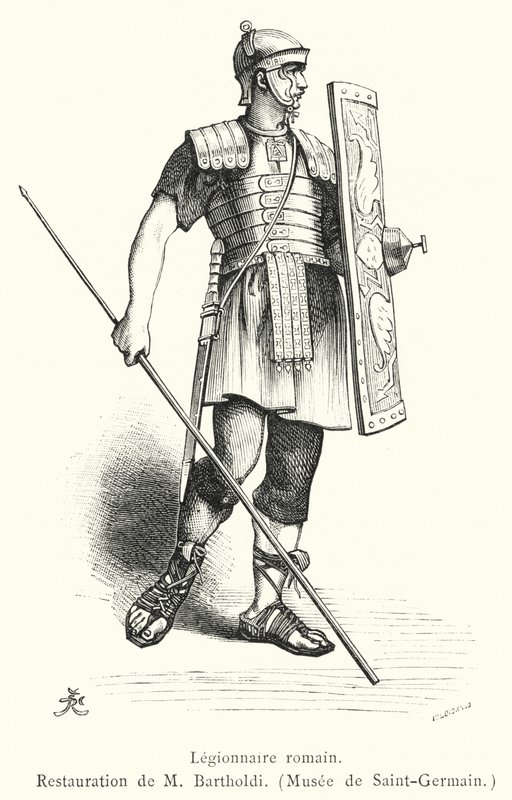 Romain légiós (metszet) alkotó: French School