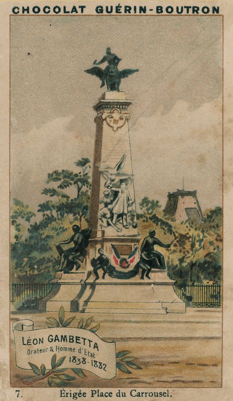 Leon Gambetta, szónok és államférfi, 1838-1882, Erigee Place du Carrousel alkotó: French School