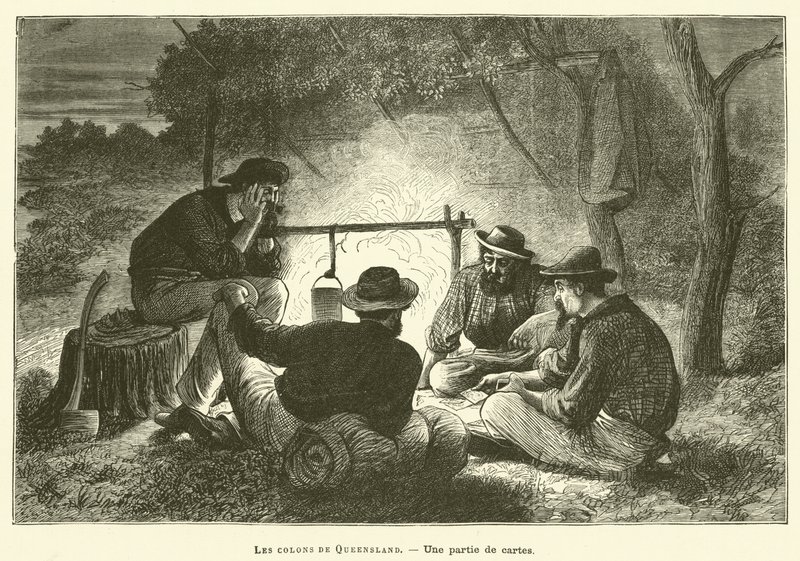 Queensland telepesei (metszet) alkotó: French School