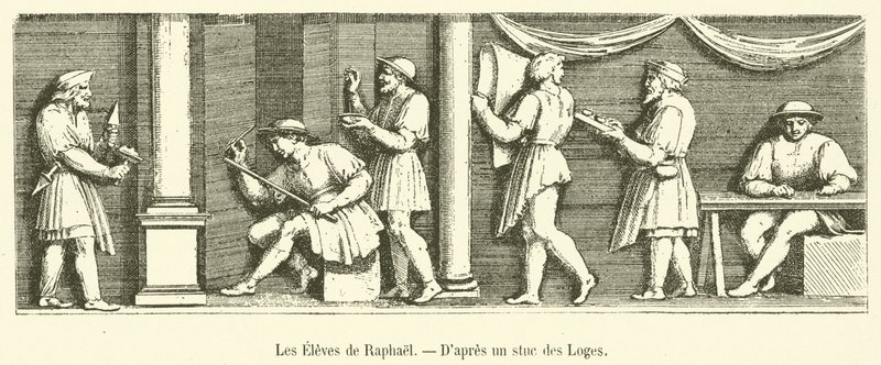 Raphael tanítványai (metszet) alkotó: French School