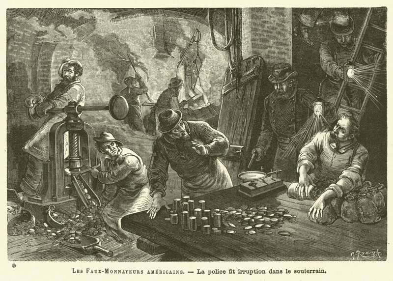 Amerikai hamisítók (metszet) alkotó: French School