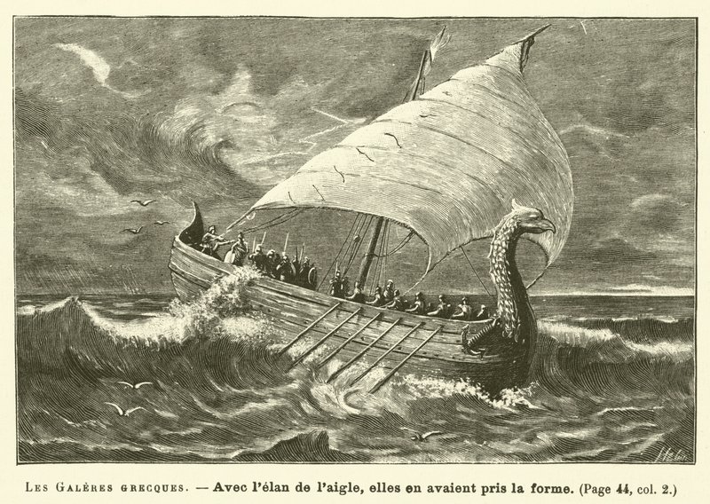 Les Galeres Grecques (metszet) alkotó: French School