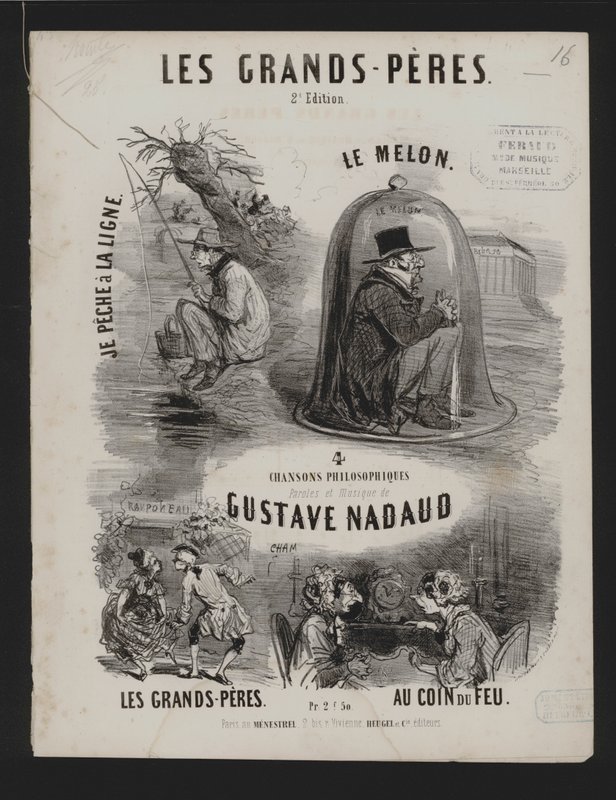 Les Grand Peres, Gustave Nadaud négy filozófiai dala (litho) alkotó: French School