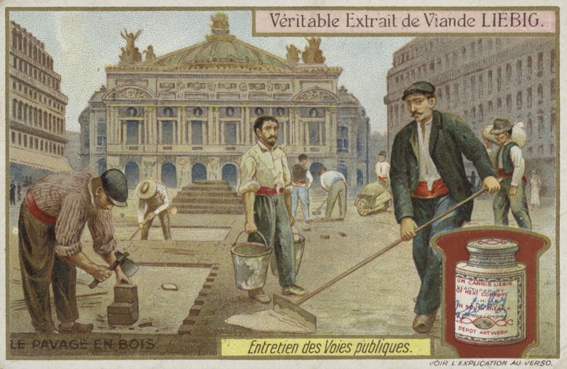 Liebig kártya útkarbantartással alkotó: French School