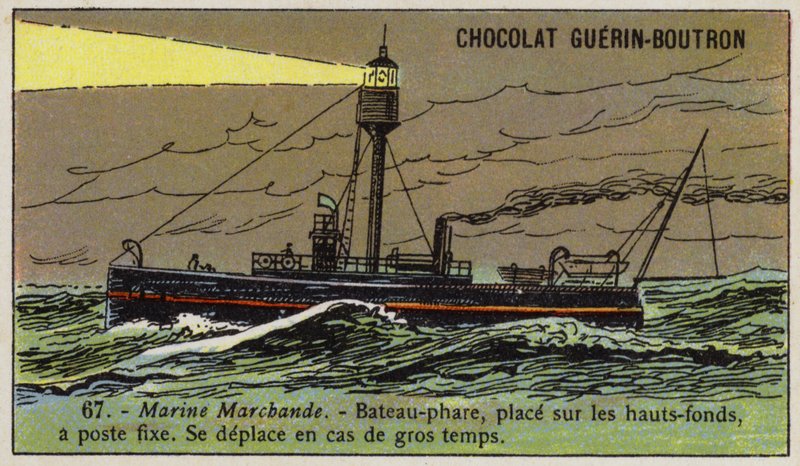 Világítóhajó (chromolitho) alkotó: French School