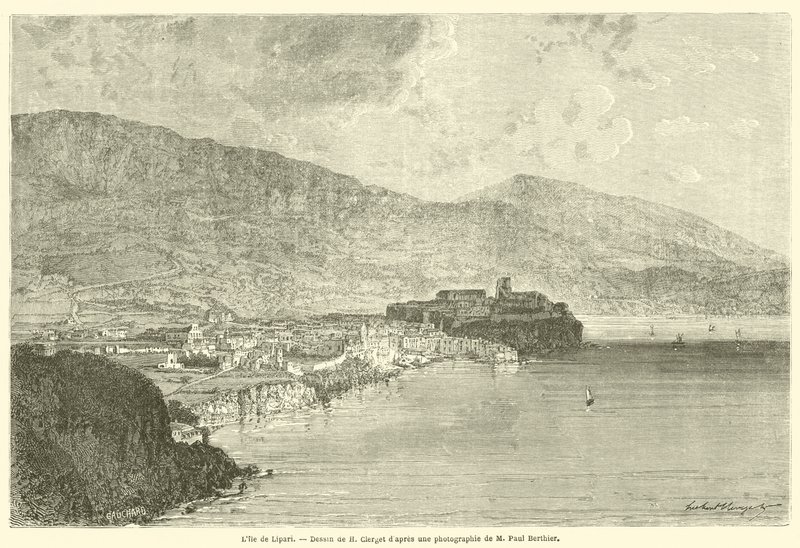 Lipari szigete (metszet) alkotó: French School