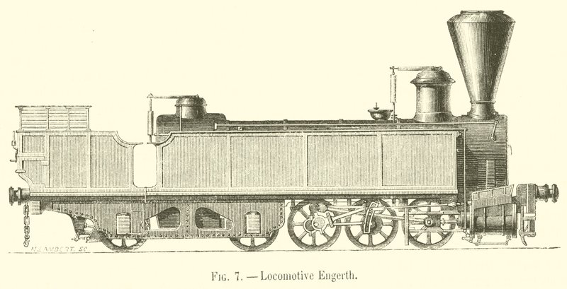 Locomotive Engerth (metszet) alkotó: French School
