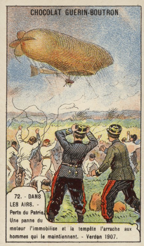 A Patrie francia katonai léghajó elvesztése, Verdun alkotó: French School