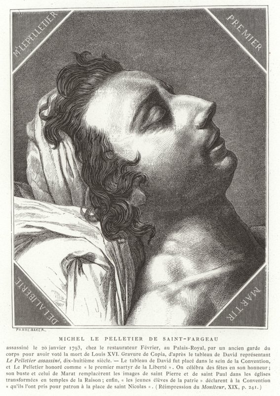 Louis-Michel le Peletier, Saint-Fargeau márki, francia forradalmi politikus, 1793 alkotó: French School