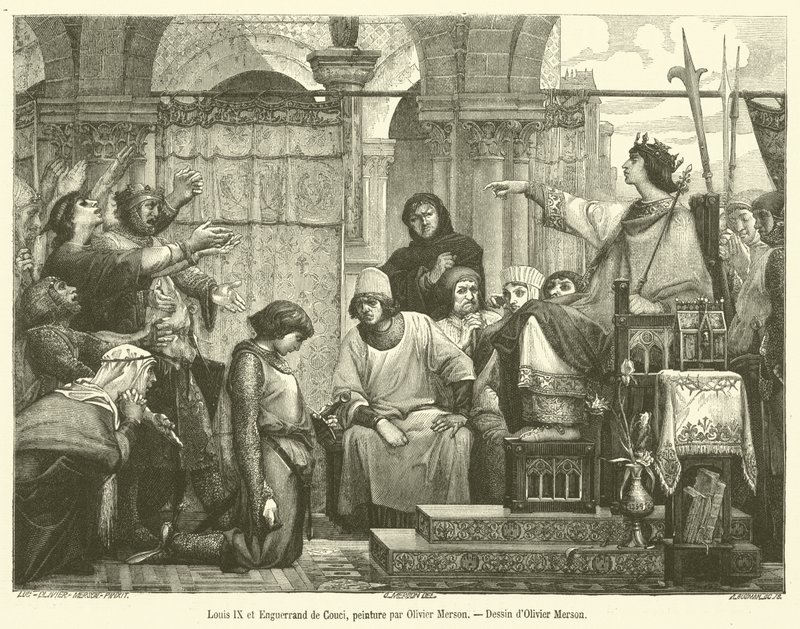 IX. Lajos és Enguerrand de Couci (metszet) alkotó: French School
