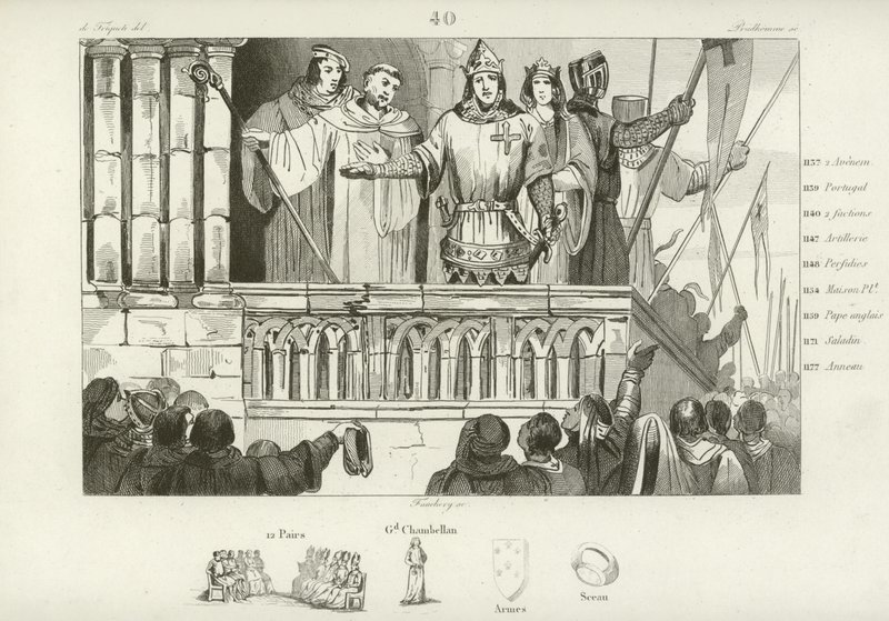 VII. Lajos francia a második keresztes hadjárat támogatásában, c1147 alkotó: French School