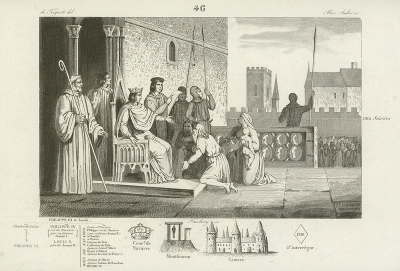 X. Lajos francia felszabadítja a jobbágyokat, 1315 alkotó: French School