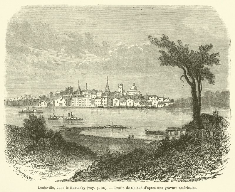 Louisville, Kentucky (metszet) alkotó: French School
