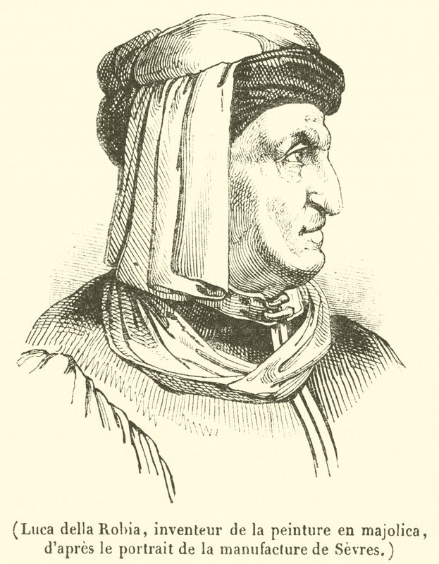 Luca della Robia, a majolikafestészet (metszet) feltalálója alkotó: French School