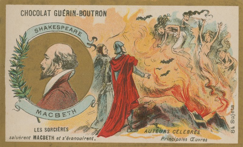 Macbeth, Chocolat Guerin-Boutron kereskedelmi kártya alkotó: French School