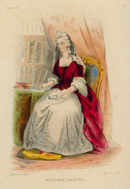 Madame Dacier (színes metszet) alkotó: French School