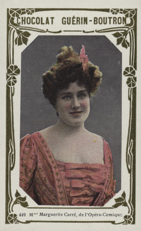 Madame Marguerite Carre, az Opera-Comique-ból (színes fotó) alkotó: French School