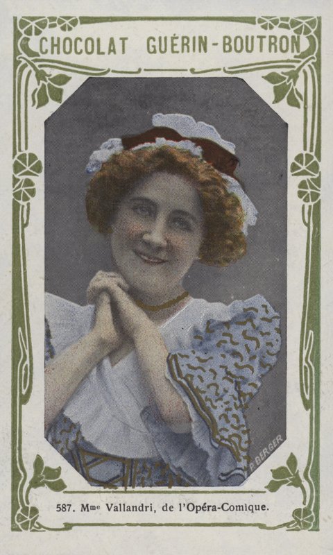 Madame Vallandri, az Opera-Comique-ból (színes fotó) alkotó: French School