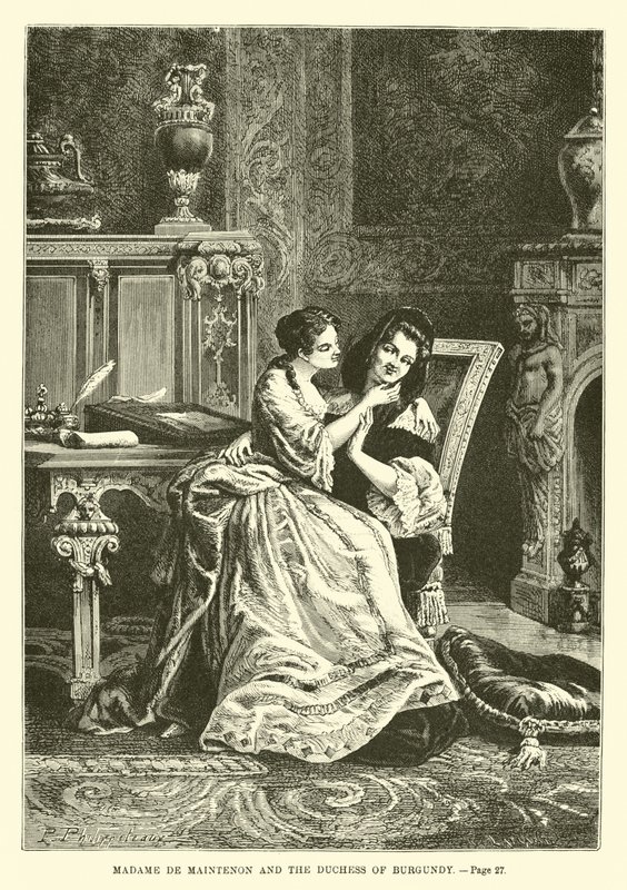 Madame de Maintenon és Burgundia hercegnője alkotó: French School
