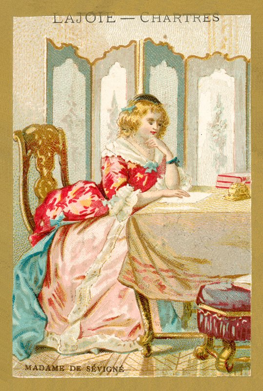 Madame de Sevigne francia író (chromolitho) alkotó: French School