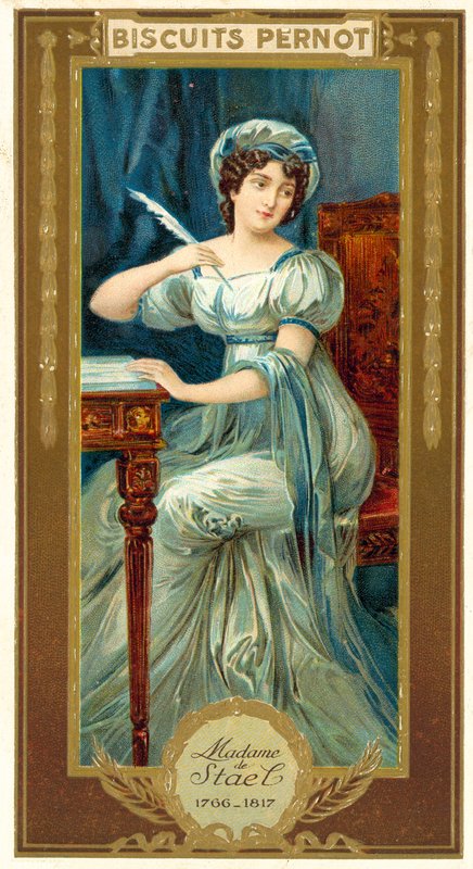 Madame de Stael francia író (chromolitho) alkotó: French School