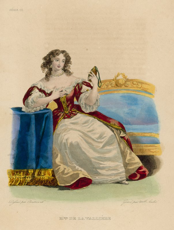 Madame de la Valliere (színes metszet) alkotó: French School