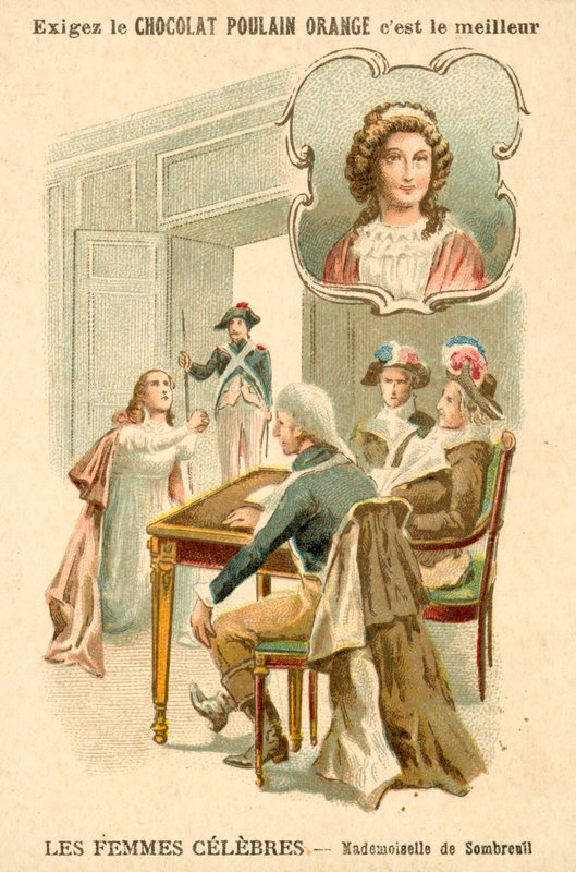 Mademoiselle de Sombreuil, a francia forradalom (chromolitho) alkotó: French School