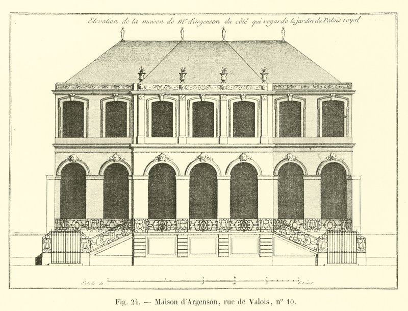 Argenson-ház, rue de Valois, 10. szám alkotó: French School