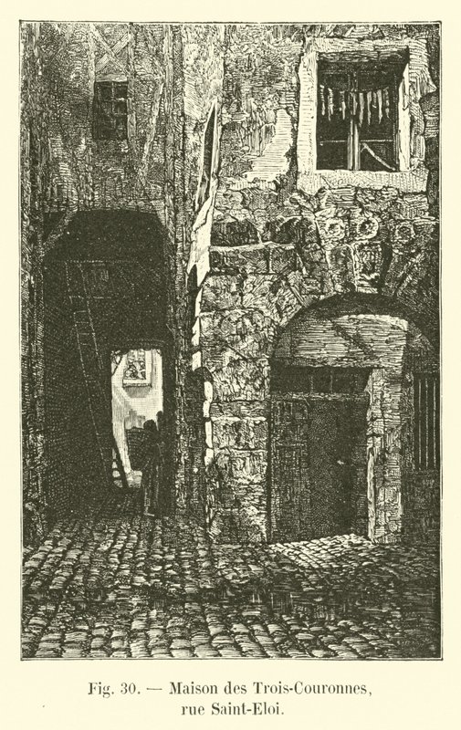 A Három Korona Háza, rue Saint-Eloi alkotó: French School