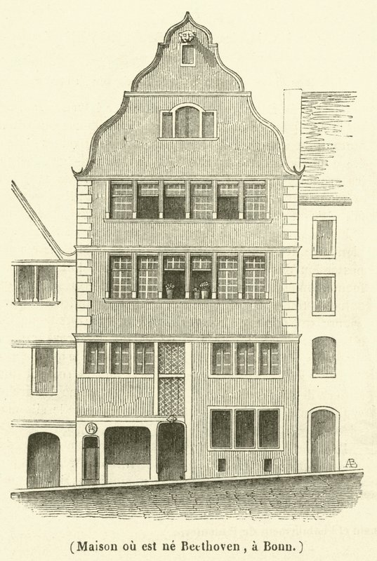 Maison ou est ne Beethoven, a Bonn (metszet) alkotó: French School
