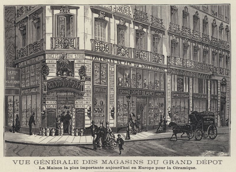 Maisons du Grand Depot, kerámiaüzlet Párizsban, Franciaországban alkotó: French School