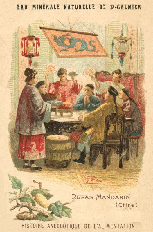 Mandarin liszt, Kína (chromolitho) alkotó: French School