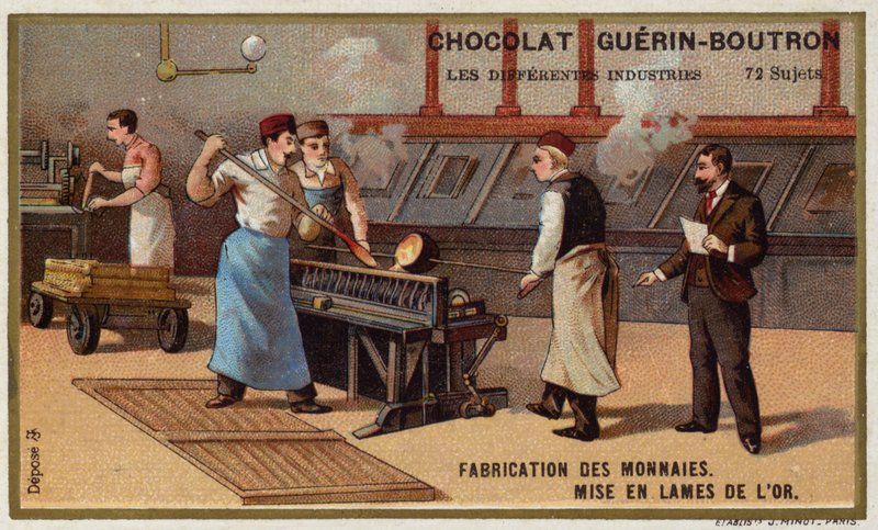 Érmék gyártása (chromolitho) alkotó: French School