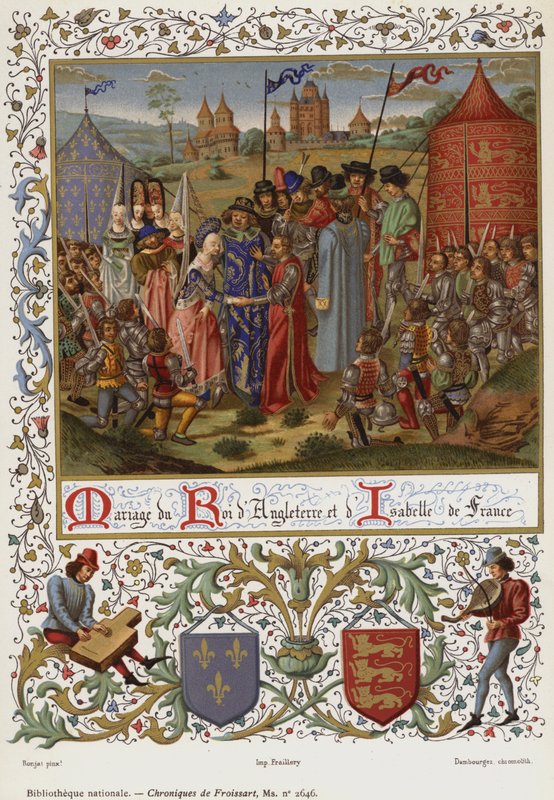 Az angol király és a francia Izabella házassága (chromolitho) alkotó: French School