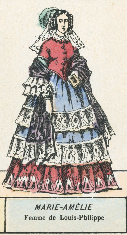 Marie-Amelie, Louis-Philippe felesége (színes metszet) alkotó: French School