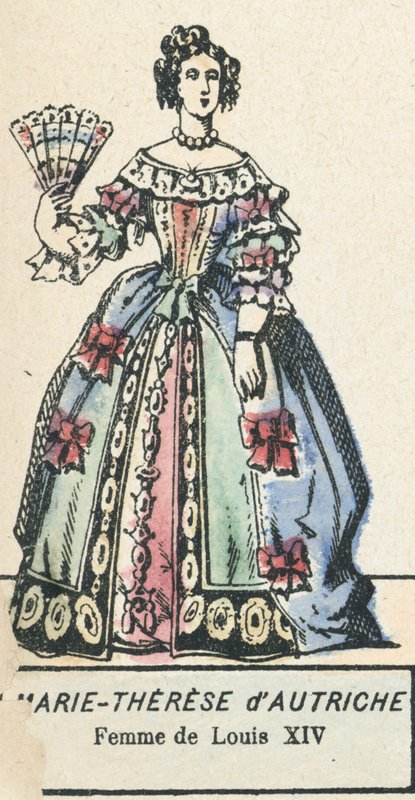 Ausztriai Marie-Therese, XIV. Lajos felesége (színes metszet) alkotó: French School