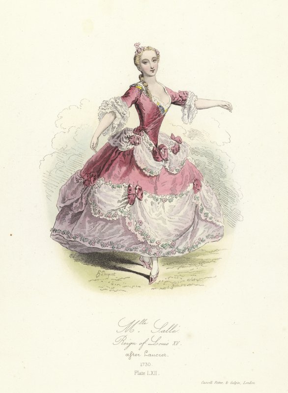Marie Salle francia táncosnő; XV. Lajos uralkodása alkotó: French School
