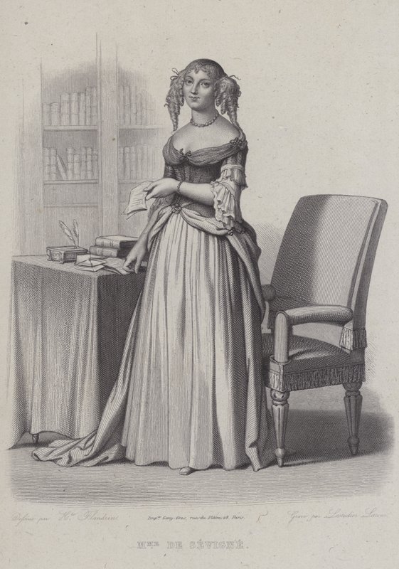 Marie de Rabutin-Chantal, de Sevigne márkinő, francia író (metszet) alkotó: French School