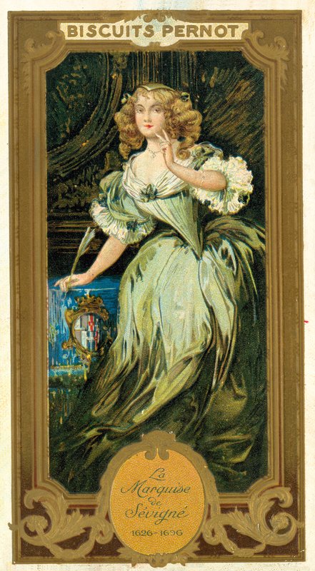 Marquise de Sevigne, francia író (chromolitho) alkotó: French School