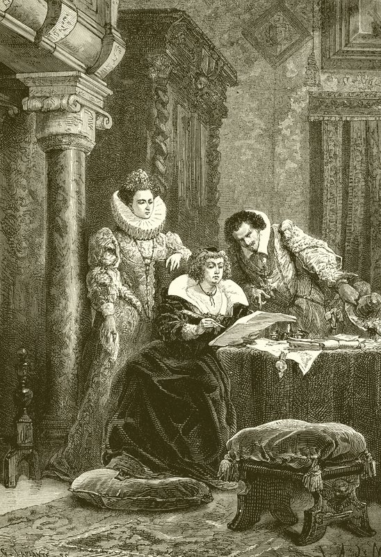 Mary de Medici, Concini és Leonara Galigai alkotó: French School