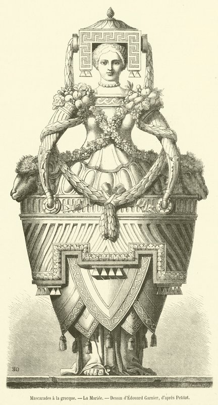 Görög maszkabálok, La Mariee (metszet) alkotó: French School