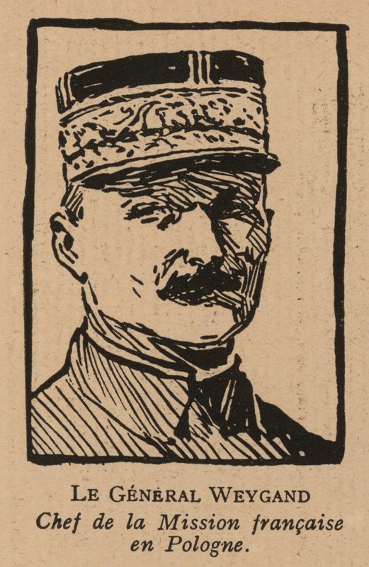 Maxime Weygand, francia tábornok, a második lengyel köztársaság támogatására küldött szövetségközi misszió tagja a lengyel-szovjet háborúban, 1920-ban (lithó) alkotó: French School