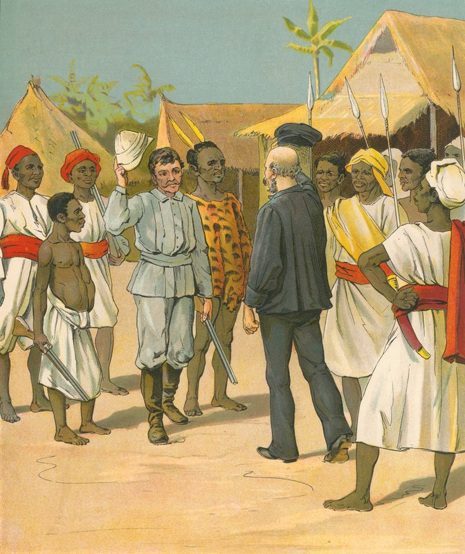 Stanley és Livingstone találkozása alkotó: French School