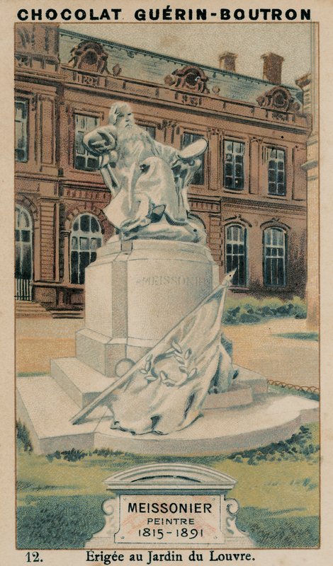 Meissonier, festő, 1815-1891, a Jardin du Louvre-ban emelték alkotó: French School