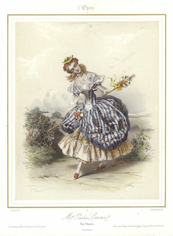 Pauline Leroux kisasszony Pas Villageois de lOperában alkotó: French School