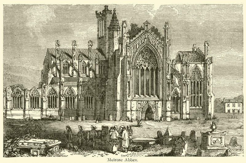 Melrose Abbey (metszet) alkotó: French School